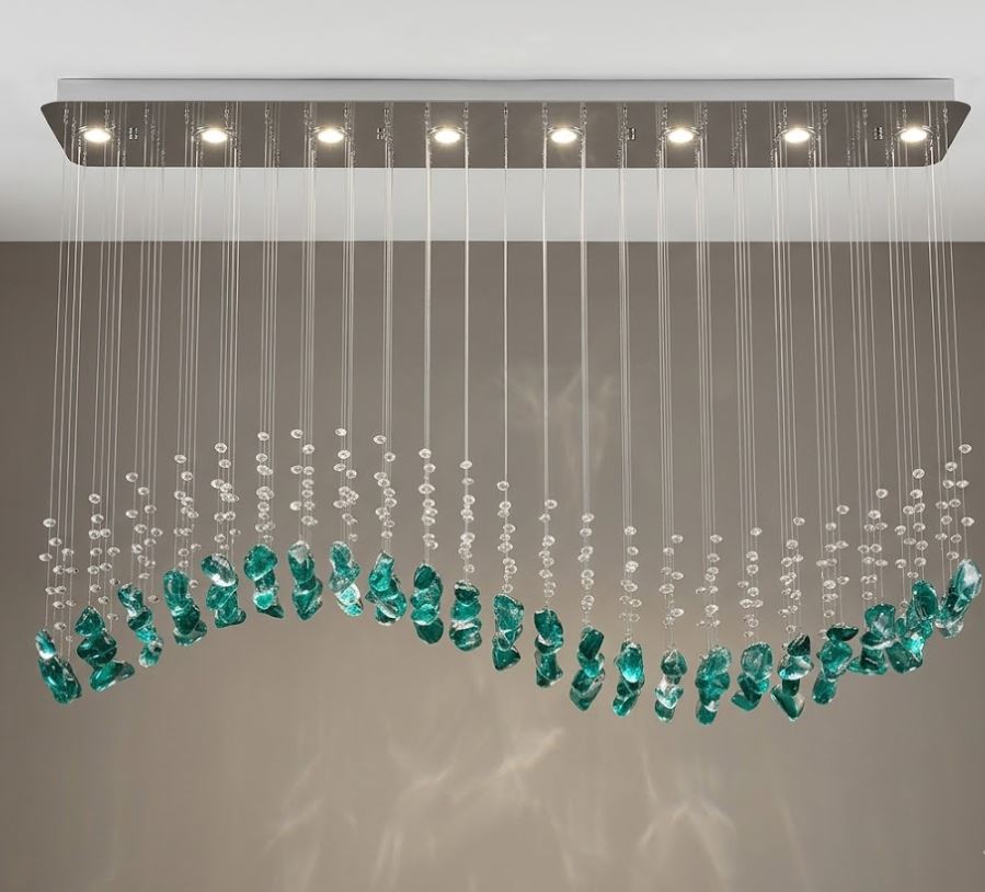 Luxury Emerald Pebble Chandelier