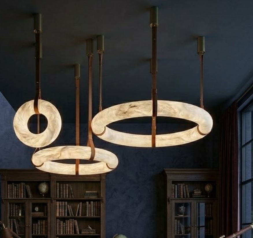 Modern Alabaster Pendant Chandelier Light