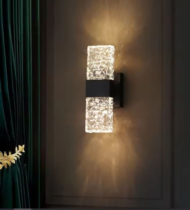 Ice Glass LED Wall Bracket Light