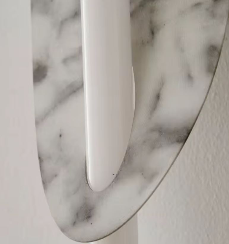 Marble and Metal Wall Sconce Lamp Marble and Metal Wall Sconce Lamp
