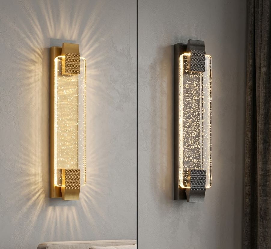 Textured Crystal LED Wall Bracket