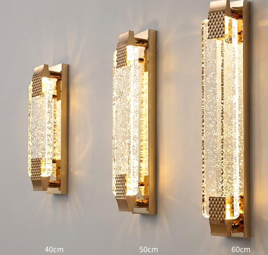 Textured Crystal LED Wall Sconce