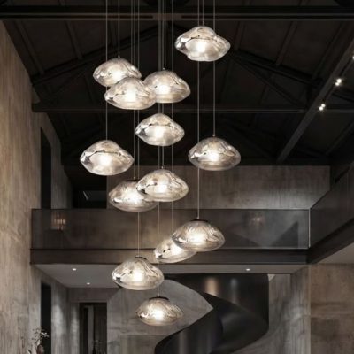 1-24 Drops Molten Glass Statement Chandelier
