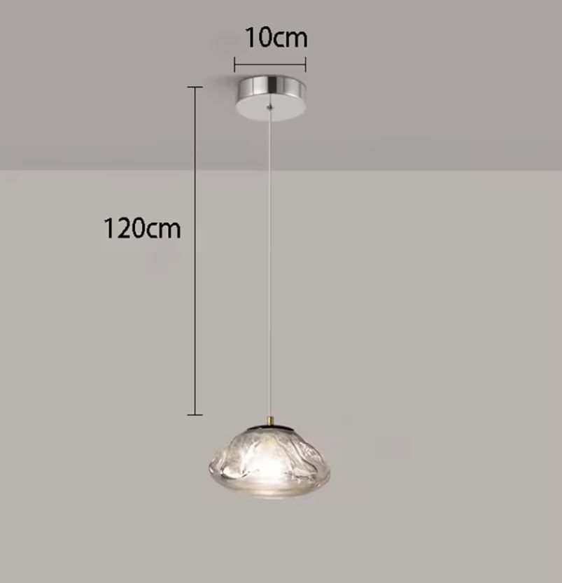 1-Drops Molten Glass Statement Chandelier