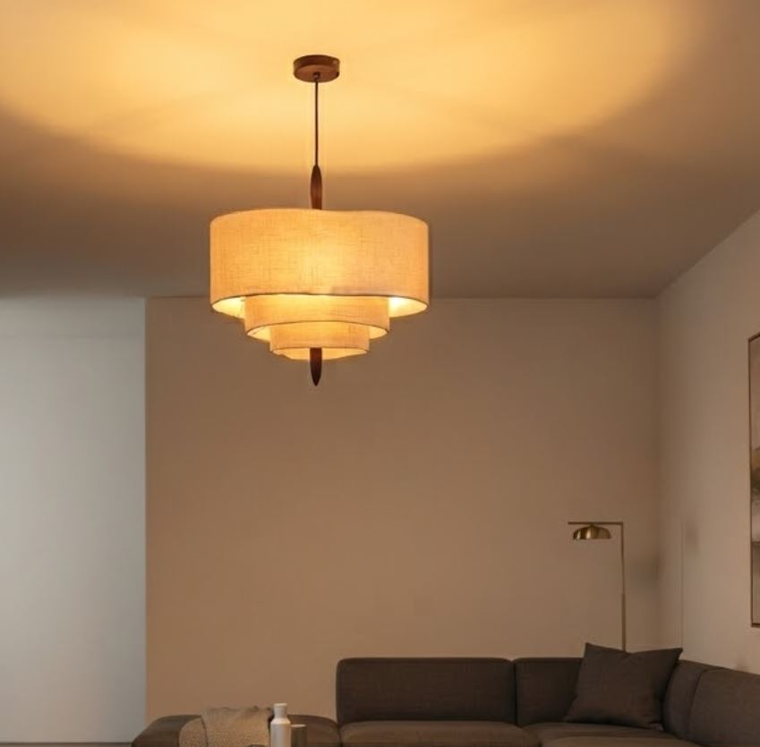 3-Tier Wabi Sabi Fabric Chandelier
