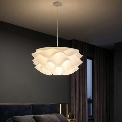 4-Layer White Flower Chandelier