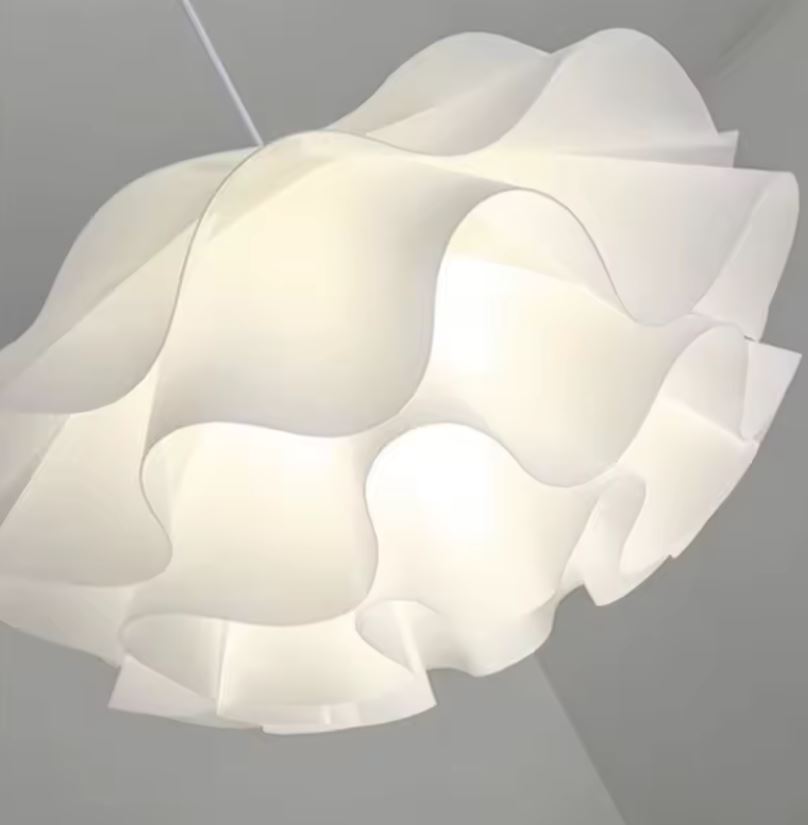 4-Layer White Flower Chandelier Close up