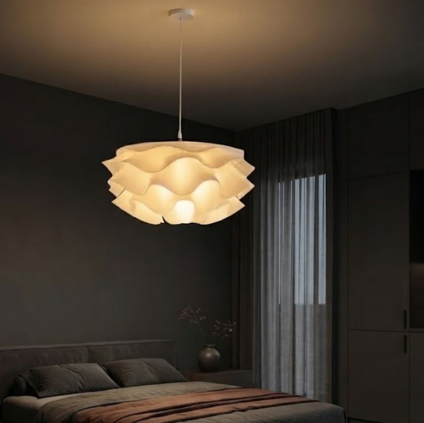 4-Layer White Flower Chandelier Light warm 4-Layer White Flower Chandelier Light warm
