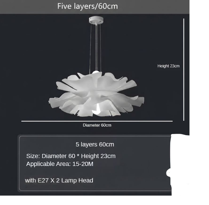 Acrylic Lotus Petal Chandelier Description