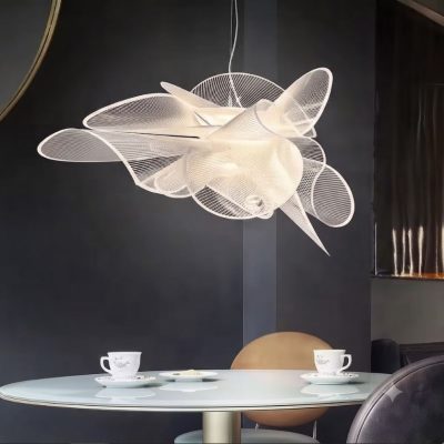 Acrylic Mesh Floral Pendant Chandelier