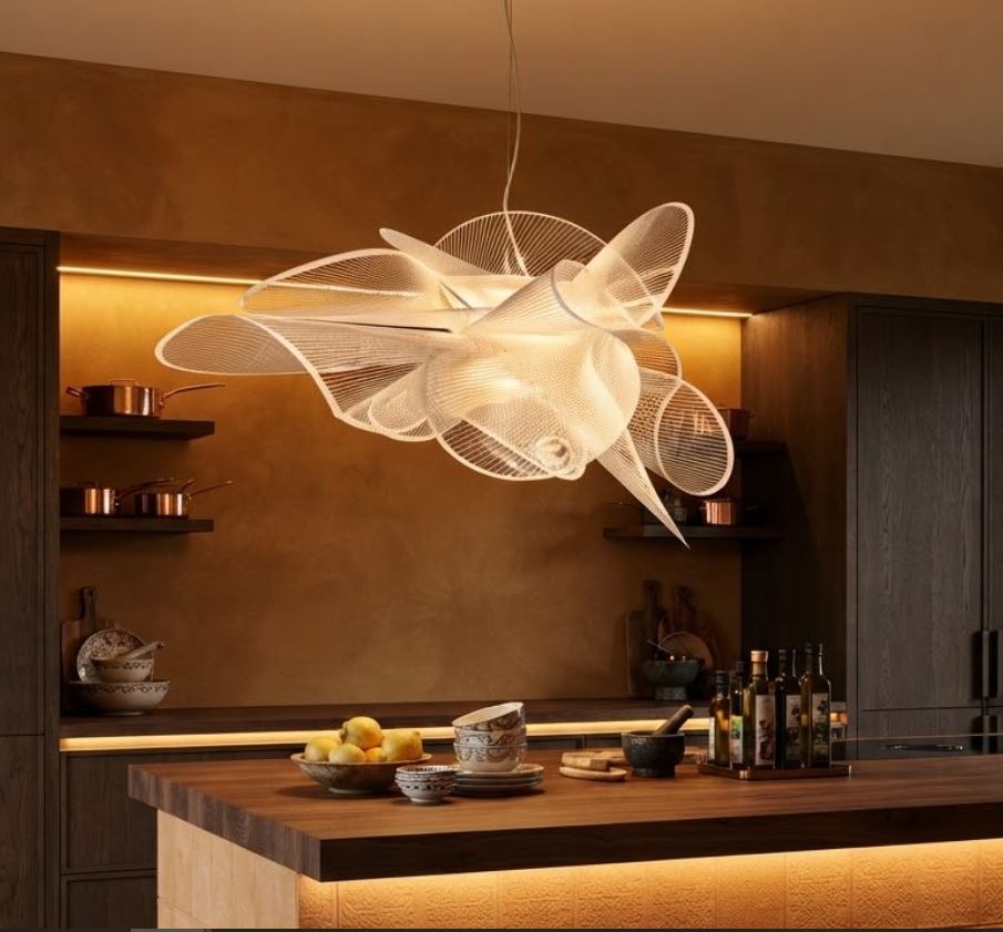 Acrylic Mesh Floral Pendant Chandelier Light