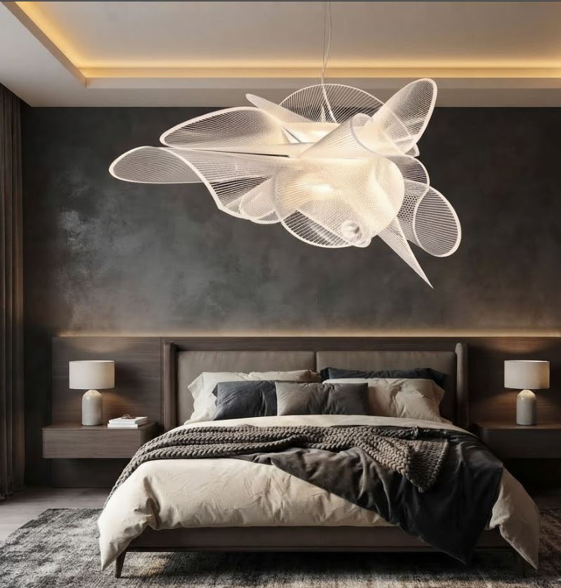 Acrylic Mesh Floral Pendant Chandelier for bedroom Acrylic Mesh Floral Pendant Chandelier for bedroom