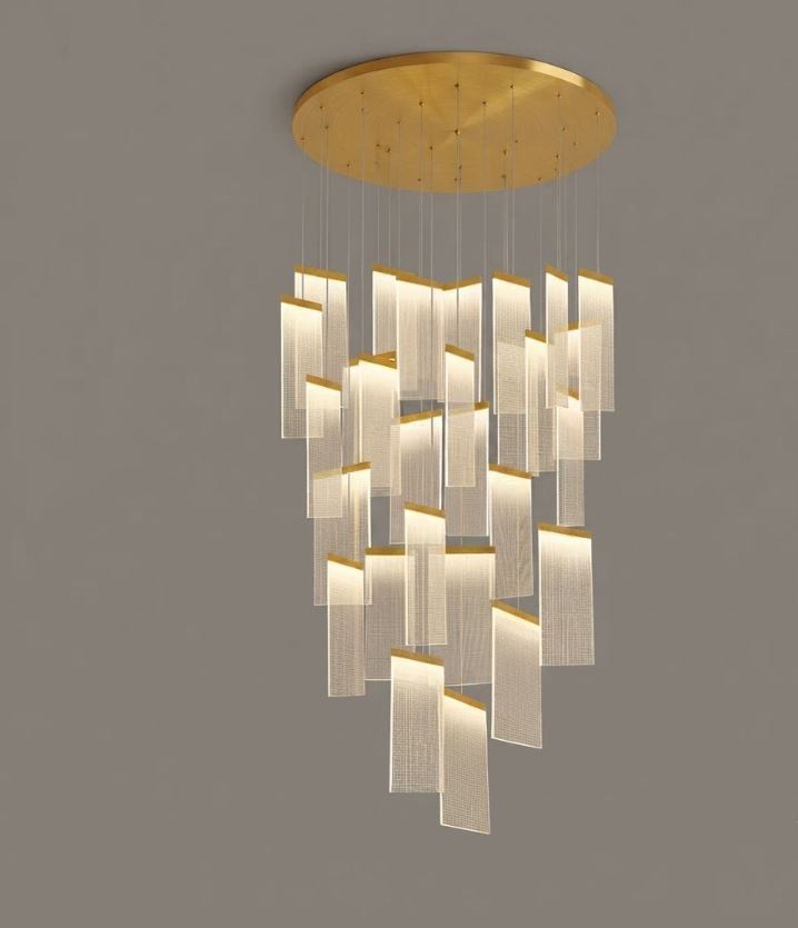 Acrylic Panel Suspension Chandelier