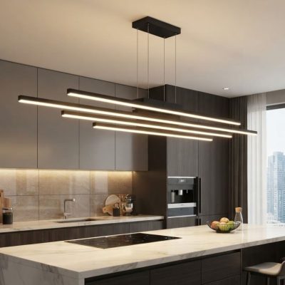 Aluminum LED Linear Pendant Chandelier