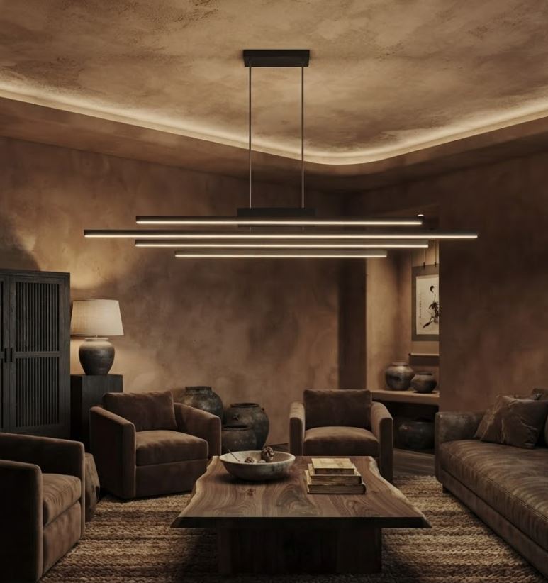 Aluminum LED Linear Pendant Chandelier Light