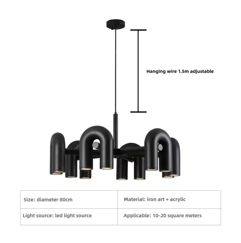 Cirkus Scandinavian Pendant Chandelier Light size
