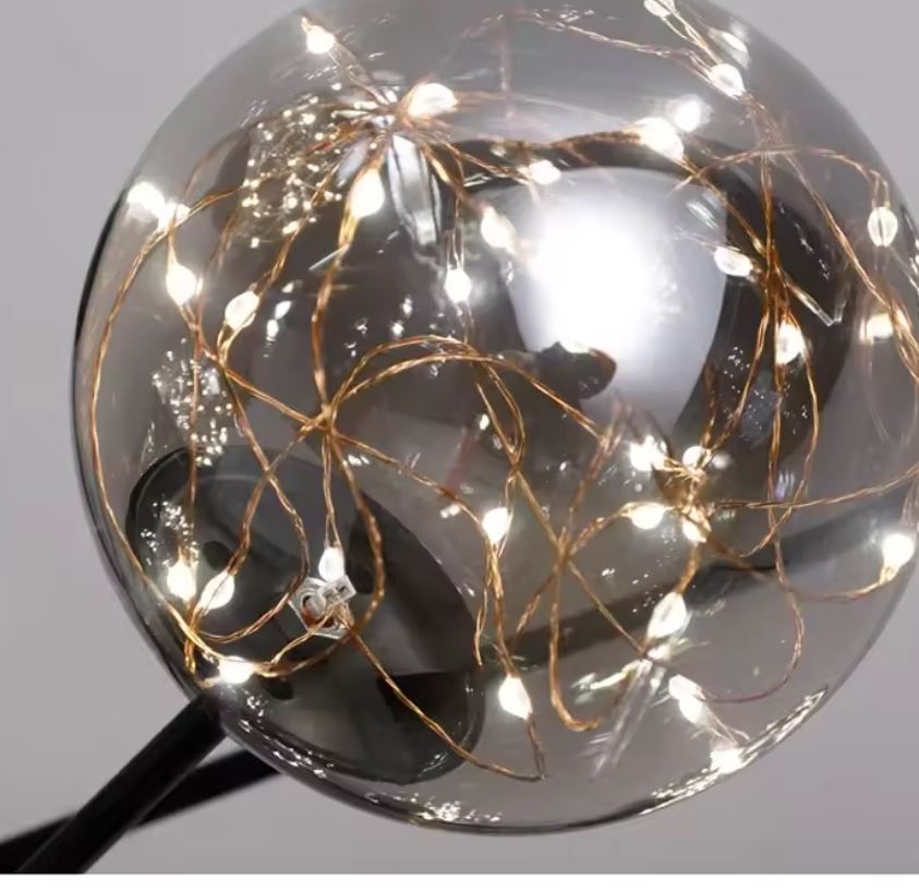 Constellation Glass Pendant Chandelier grey Close up Constellation Glass Pendant Chandelier grey Close up