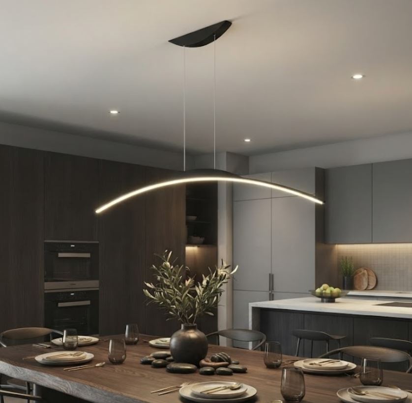Designer Minimalist Arched LED Chandelier Light Designer Minimalist Arched LED Chandelier Light