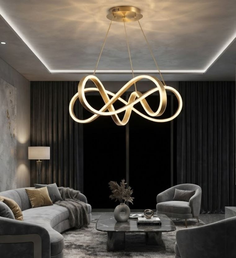Infinity LED Chandelier for Living Room Dining Areas Infinity LED Chandelier for Living Room Dining Areas