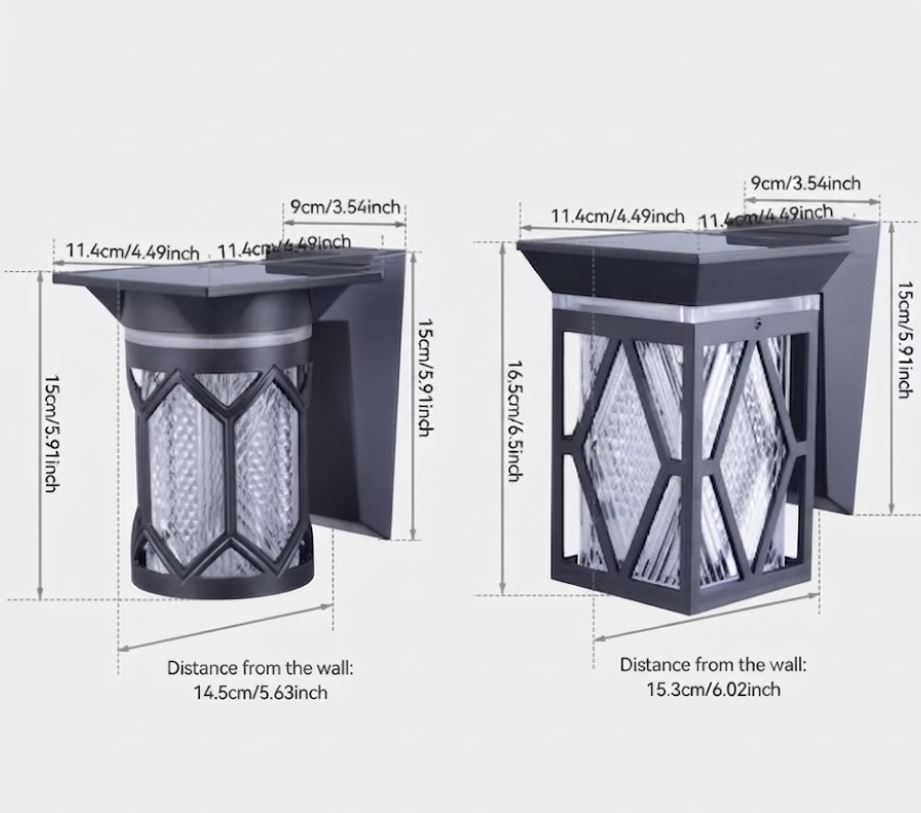 Latest Outdoor Solar Fence Lamp size
