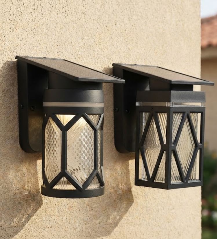 Latest Outdoor Solar Fence Light square and round base
