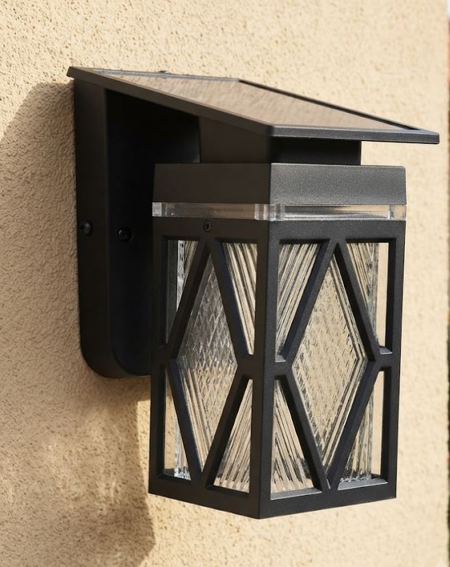 Latest Outdoor Solar Fence Light square base