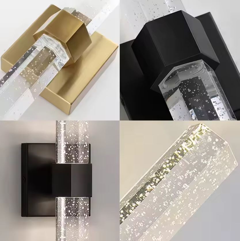Luxury Crystal LED Wall Sconce Closeup