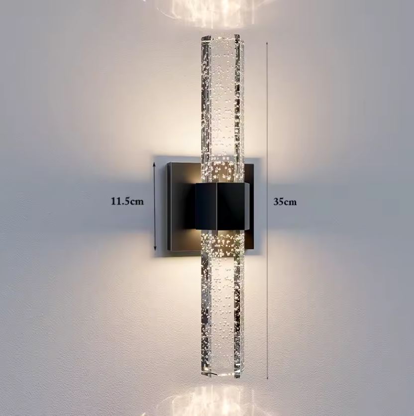 Luxury Crystal LED Wall Sconce Measurement Luxury Crystal LED Wall Sconce Measurement