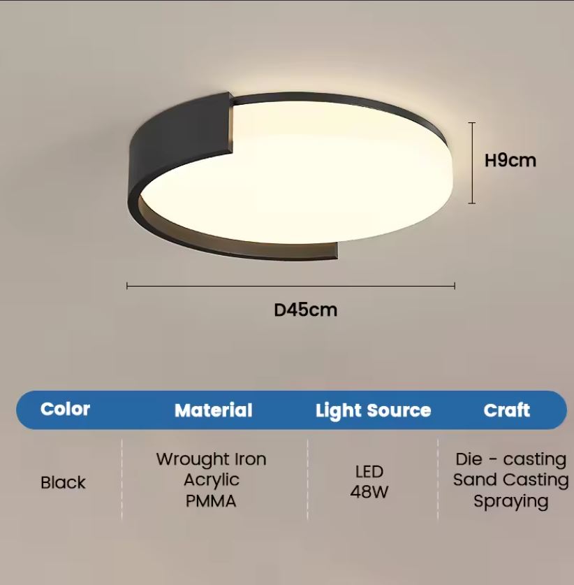 Minimalist Flush Mount Ceiling Light size