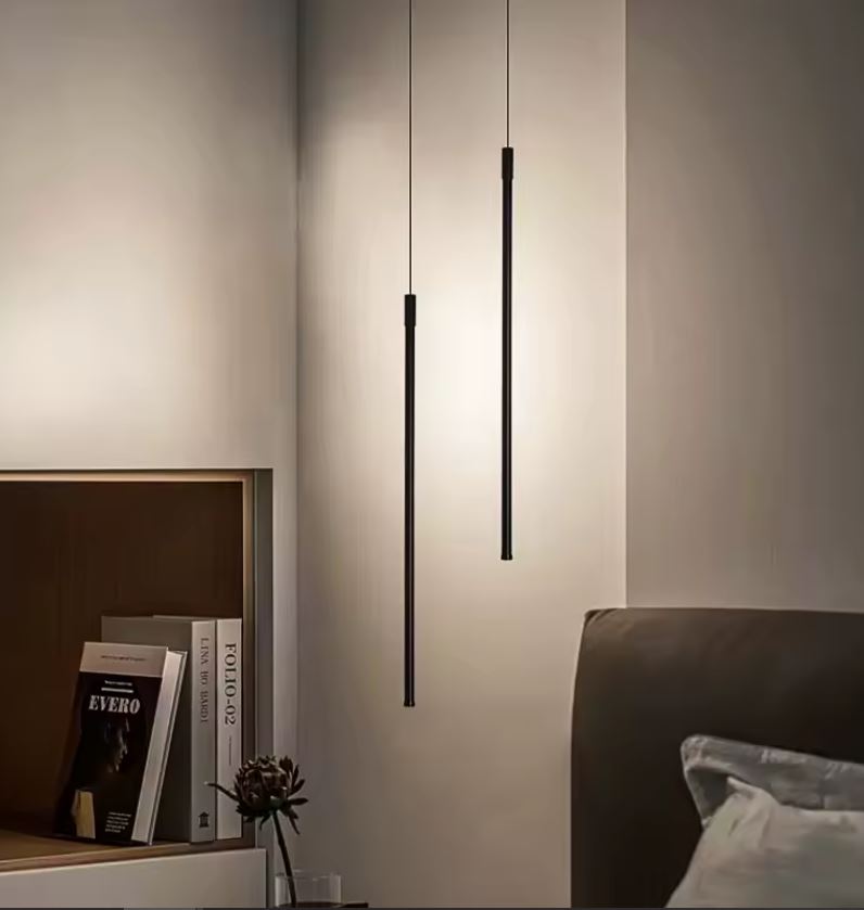 Minimalist Sleek Cylinder Drop Light Bedroom