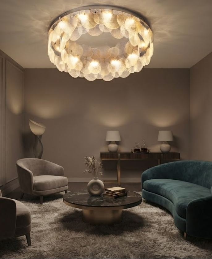 Textured Glass Disc Flush Light Textured Glass Disc Flush Light