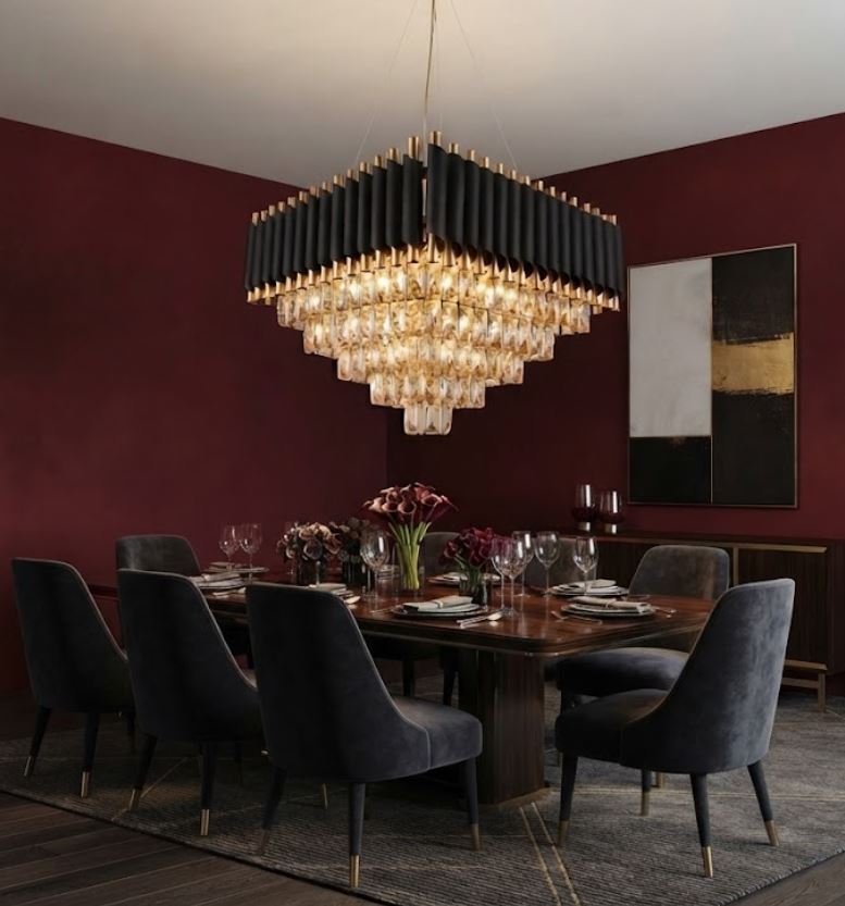 50cm Fluted Crystal Chandelier