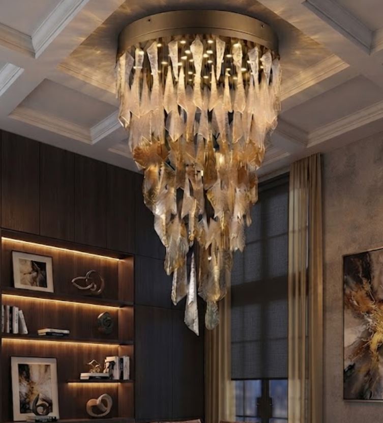 Cascading Amber Glass Light Cascading Amber Glass Light