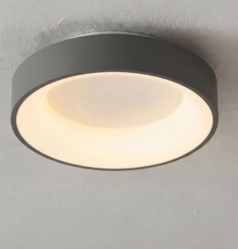 Circular Flush Mount LED Ceiling Light Grey
