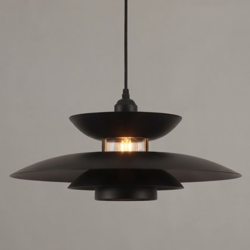 Danish Modern Style UFO Pendant Lamp Black Danish Modern Style UFO Pendant Lamp Black