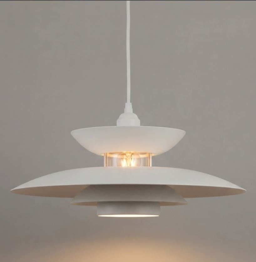 Danish Modern Style UFO Pendant Lamp white
