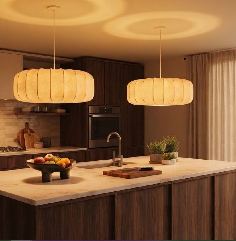 Diffused Silk Pendant Chandelier wabi light