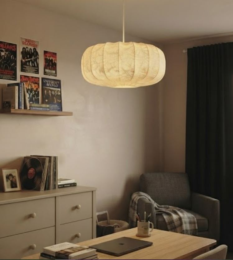 Diffused Silk Pendant Chandelier wabi sabi light
