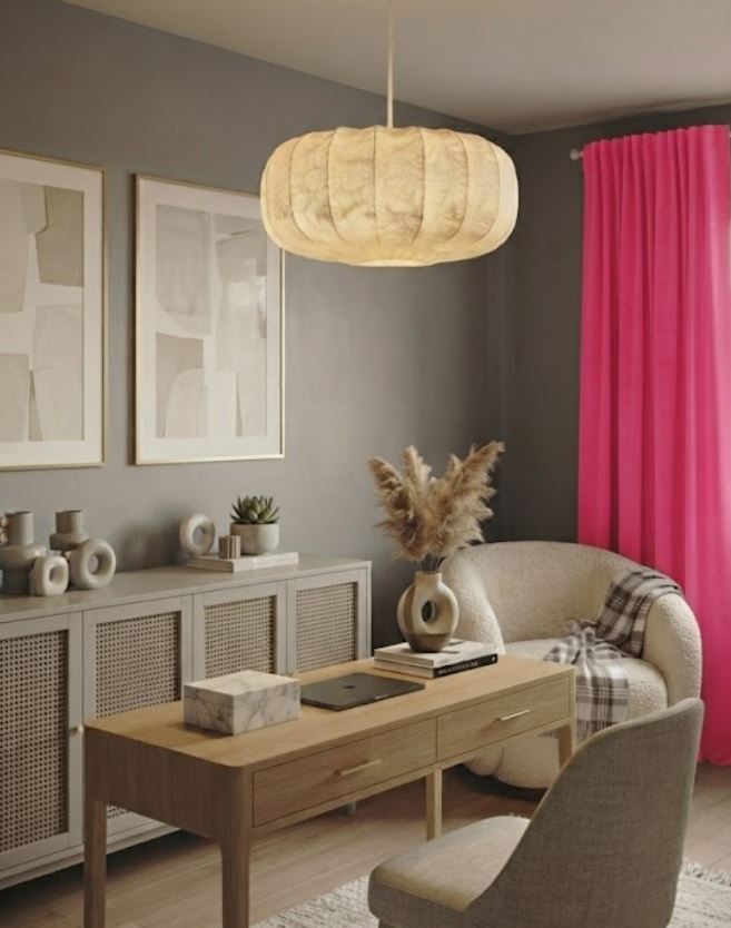 Diffused Silk Pendant Light