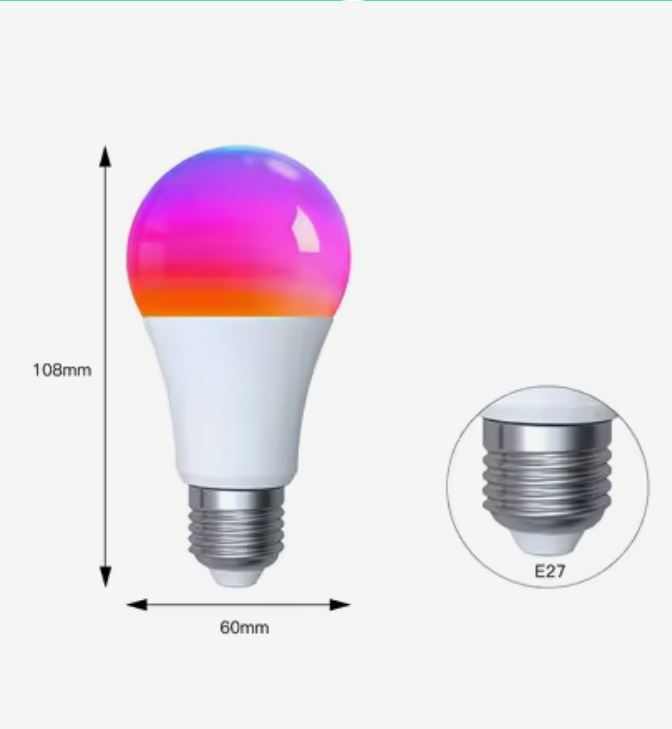 Dimmable WiFi Smart Bulb (App & Voice Control) size