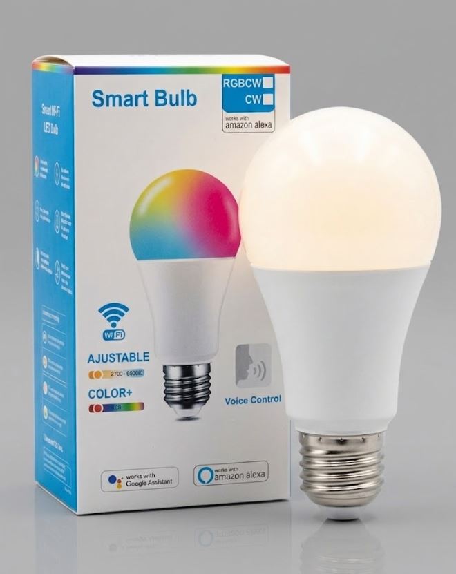 Dimmable WiFi Smart Bulb (App & Voice Control)