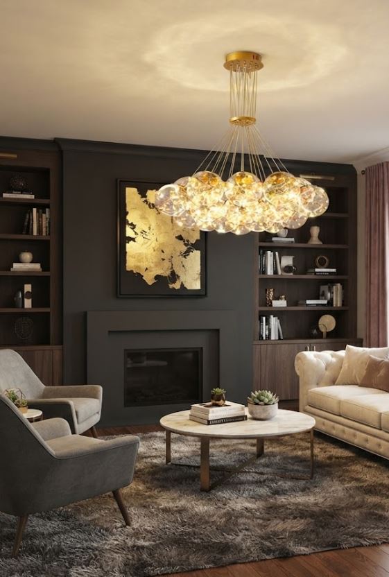 Firefly Glass Bubble Chandelier