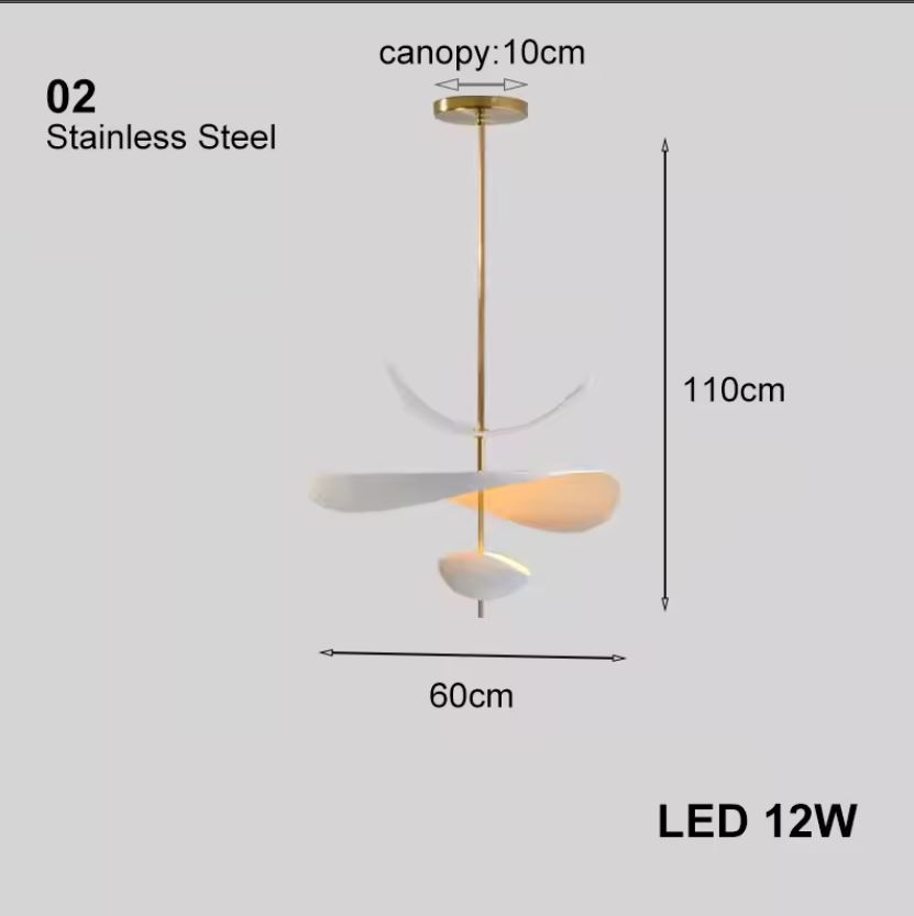 French Minimalist Petal Pendant Light Description French Minimalist Petal Pendant Light Description