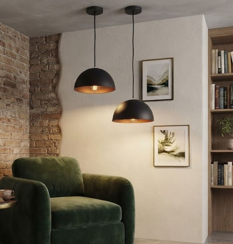 Industrial Dome Pendant Ceiling Light black Industrial Dome Pendant Ceiling Light black