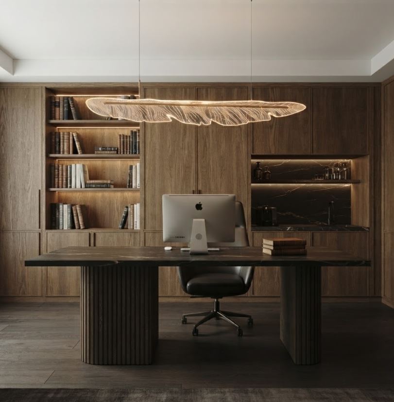 LED Linear Feather Chandelier Light Trybe LED Linear Feather Chandelier Light Trybe