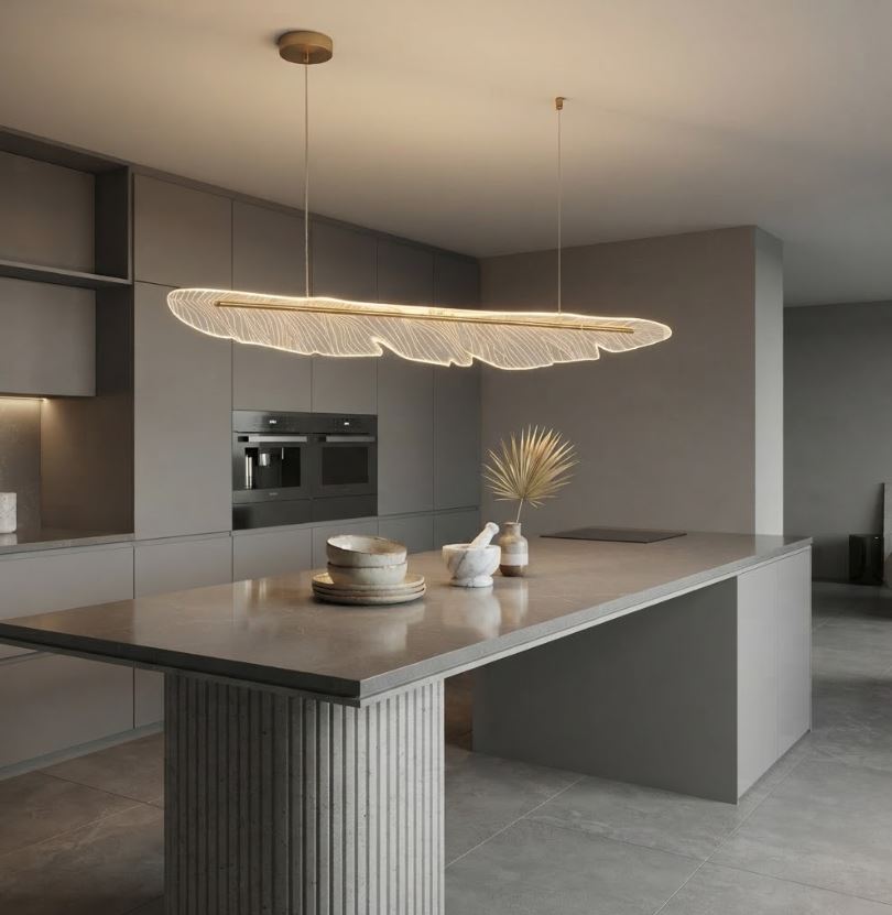 LED Linear Feather Chandelier Light LED Linear Feather Chandelier Light