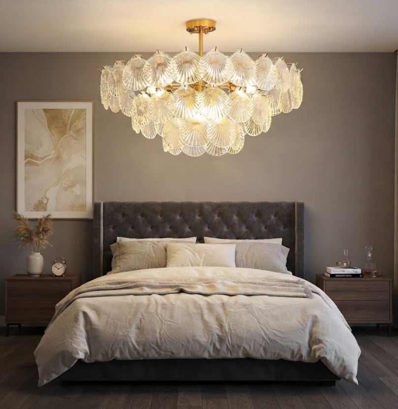 Scallop Shell Glass Chandelier