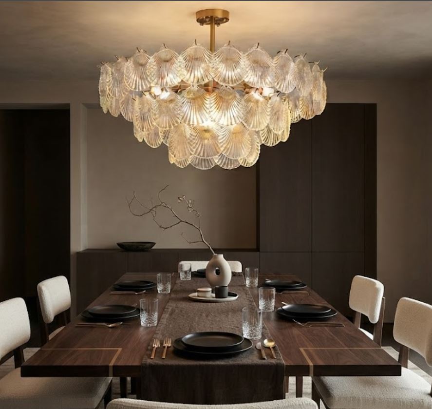 Scallop Shell-Inspired Chandelier Scallop Shell-Inspired Chandelier