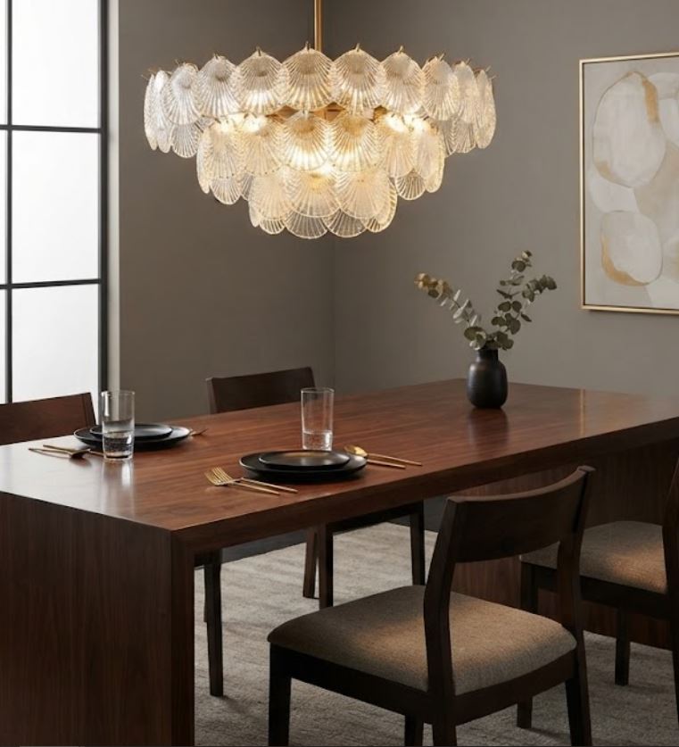 Scallop Shell-Inspired LED Chandelier Scallop Shell-Inspired LED Chandelier