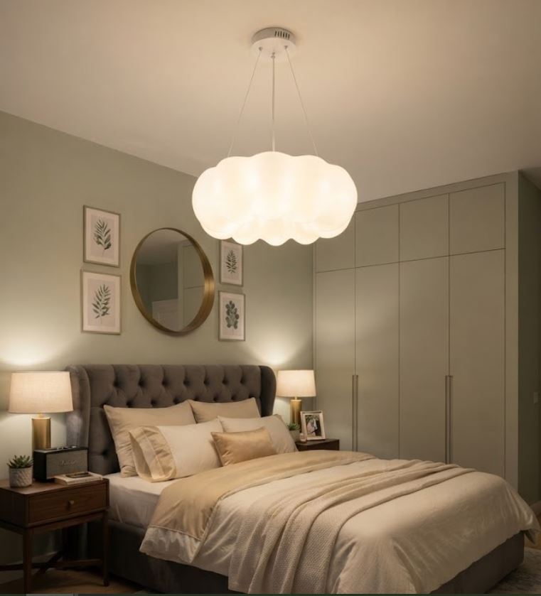 White Cloud Chandelier Flush Light
